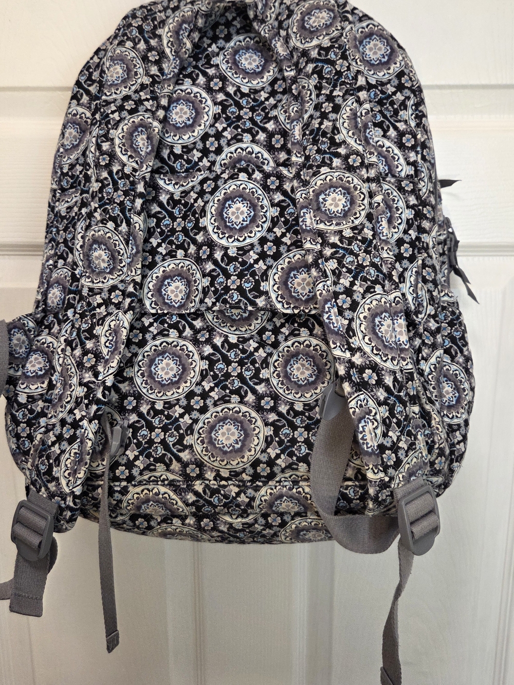 Vera Bradley Iconic Campus Backpack - Charcoal Medallion Quilted Cotton Laptop - Picture 5 of 14